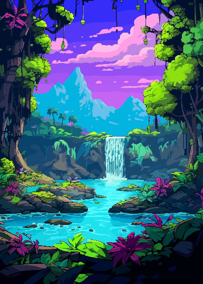 80s Retro Game World' Poster, picture, metal print, paint by