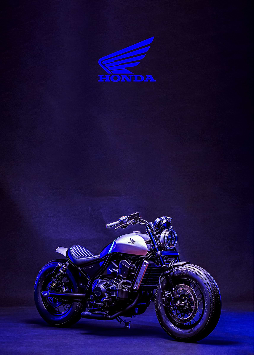 Honda CMX 1100 Rebel' Poster, picture, metal print, paint by Lee