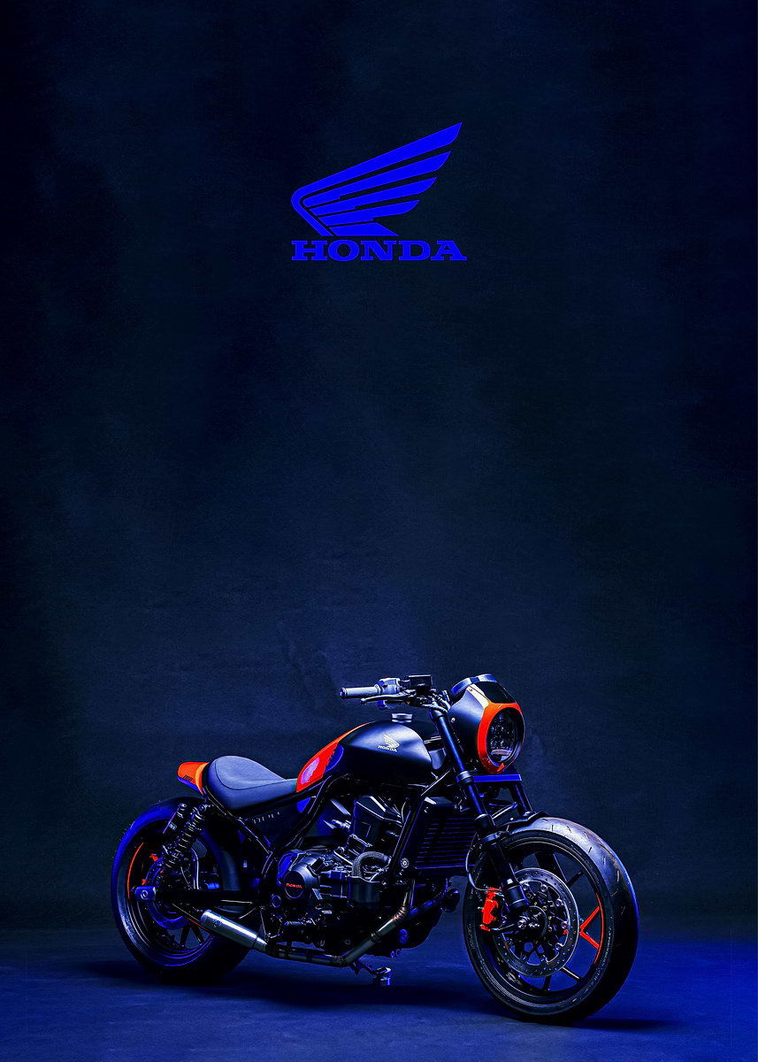 Honda CMX 1100 Rebel' Poster, picture, metal print, paint by Lee