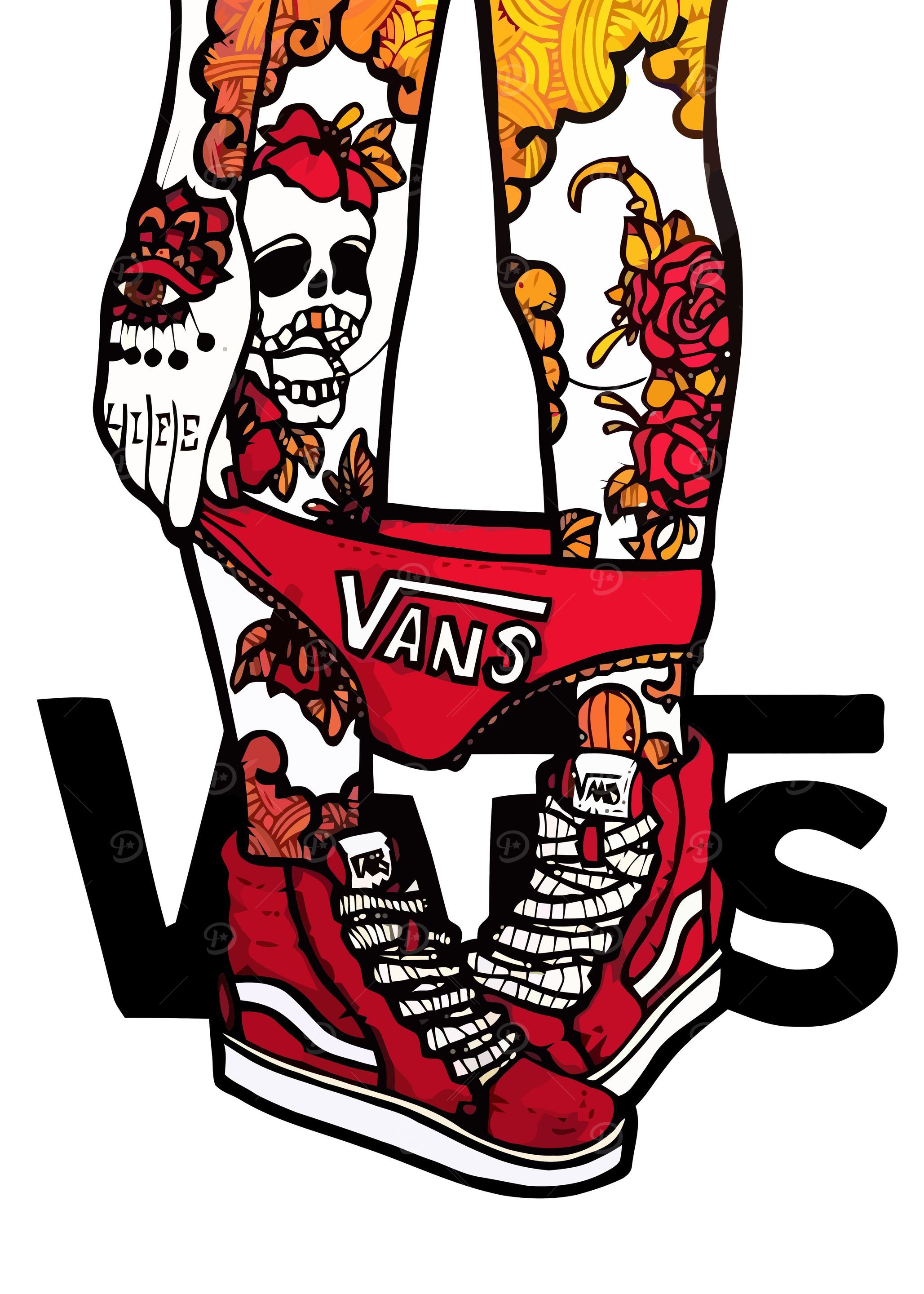 Vans Off The Wall' Poster, picture, metal print, paint by PRAM ON