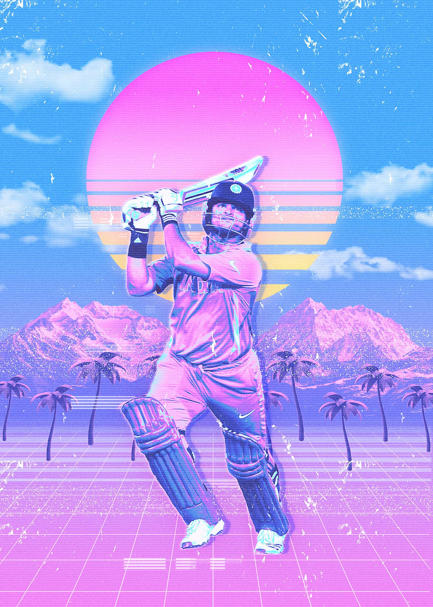 Fanth 'Cricket Sport' Poster, picture, metal print, paint by Fanth | Displate