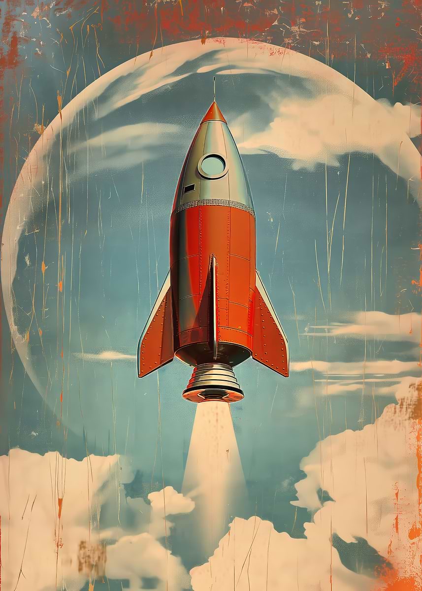 置物 60s vintage art deco rocket object 60s vintage art deco