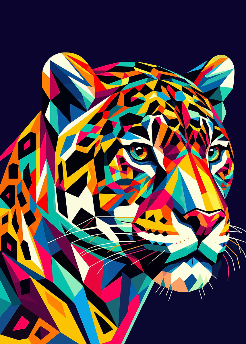 Jaguar wpap pop art' Poster, picture, metal print, paint by
