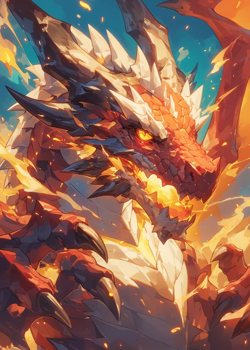'Legendary Fire Dragon' Poster, picture, metal print, paint by Adam ...