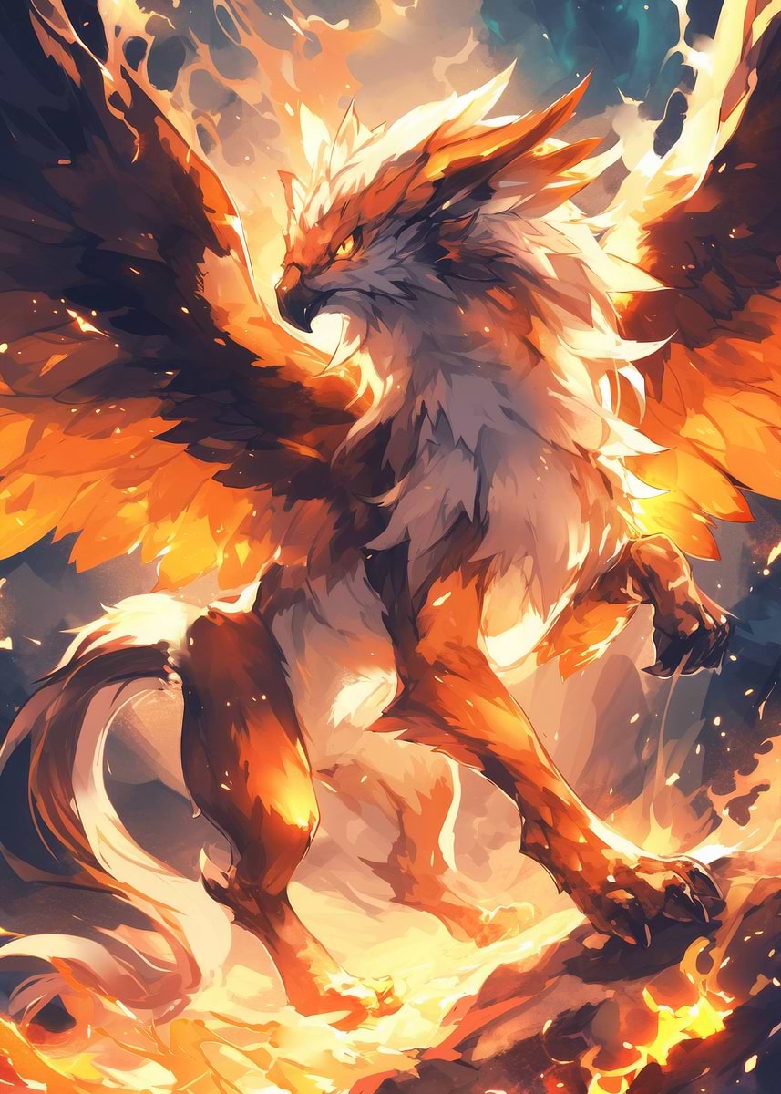 Griffin Legendary Creature' Poster, picture, metal print, paint by