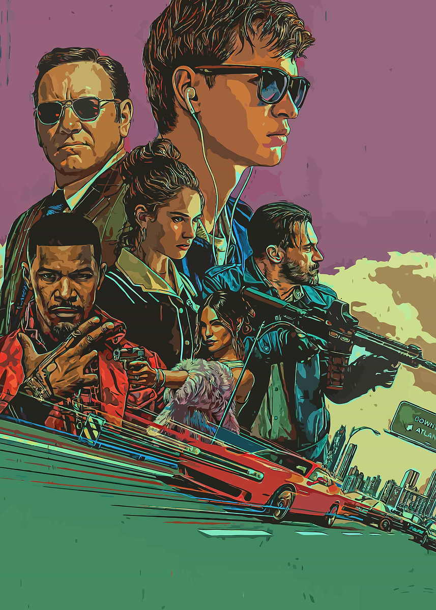 'Baby Driver' Poster, picture, metal print, paint by Berry Bins | Displate