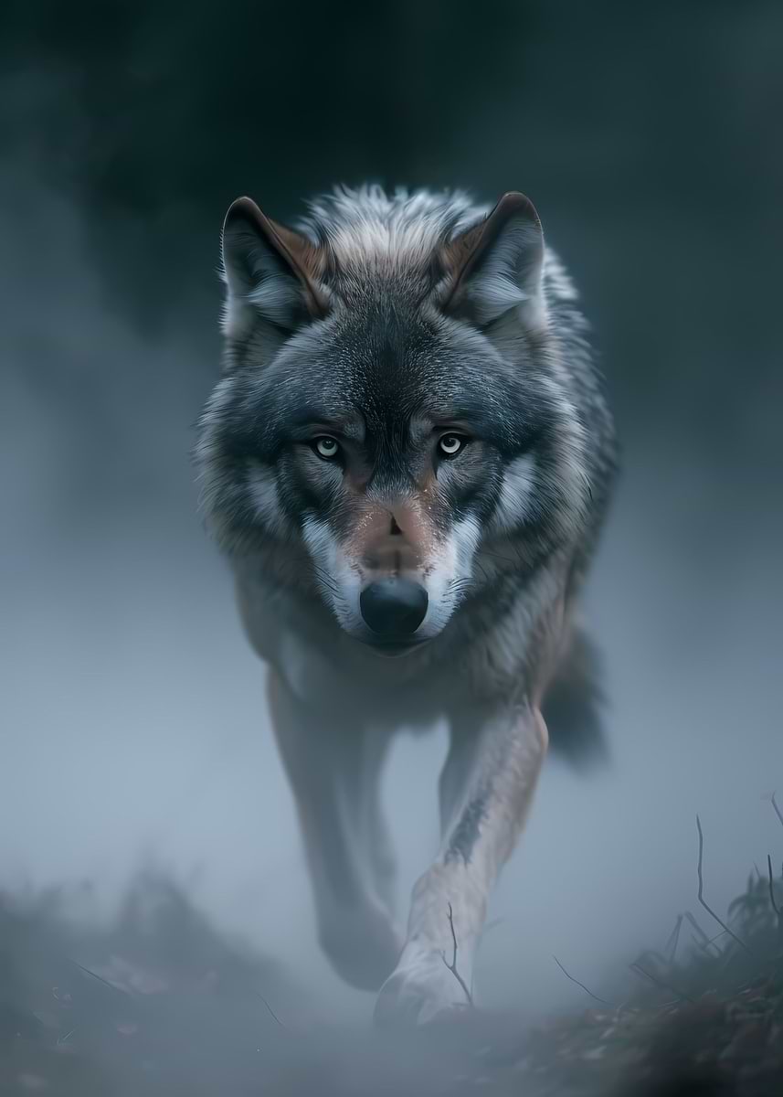 Hunting Wolves Predator 'Wolf Hunting Predators' Poster, picture, metal print, paint by Aurora ...