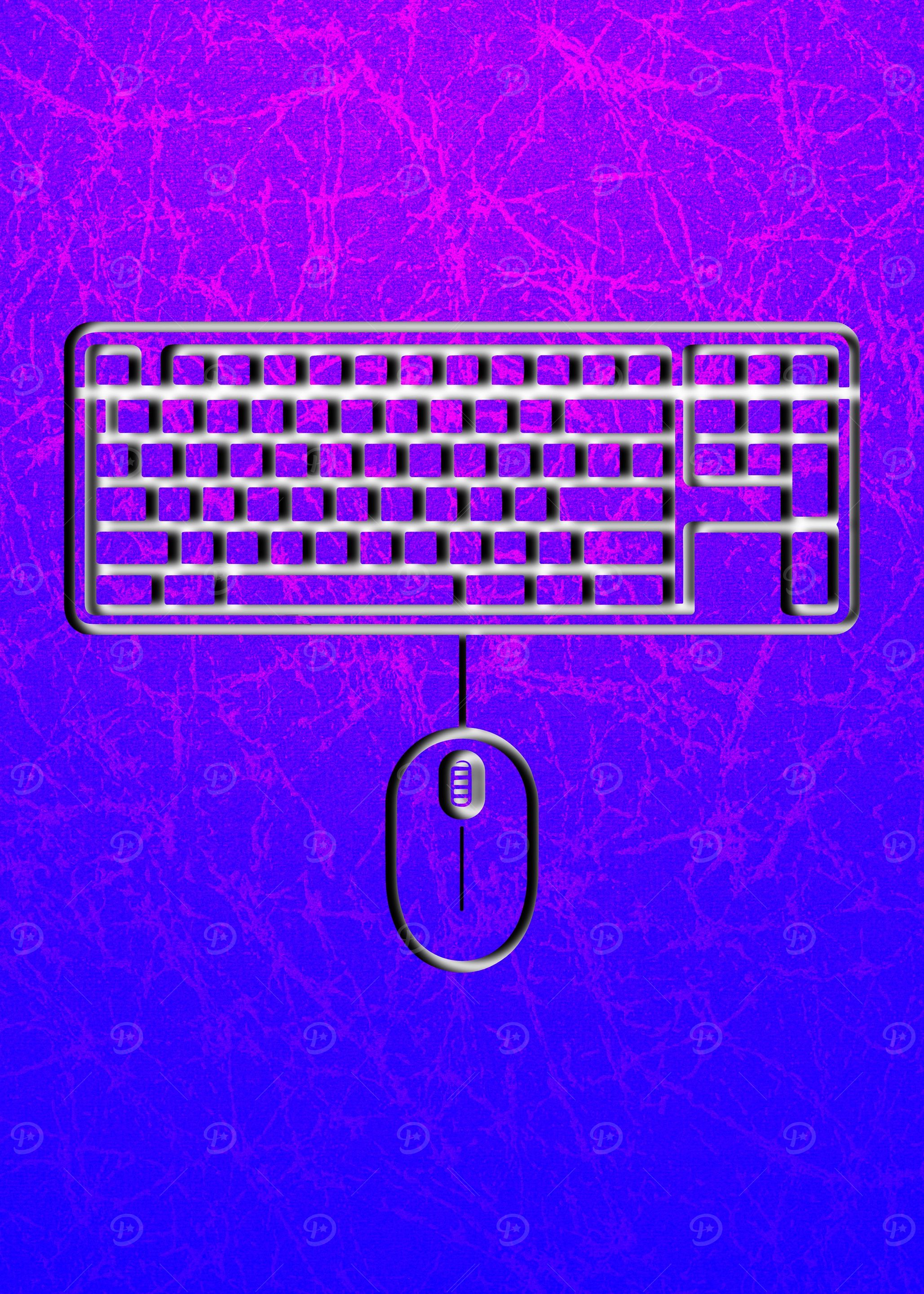 'Keyboard and Mouse Texture' Poster, picture, metal print, paint by ...
