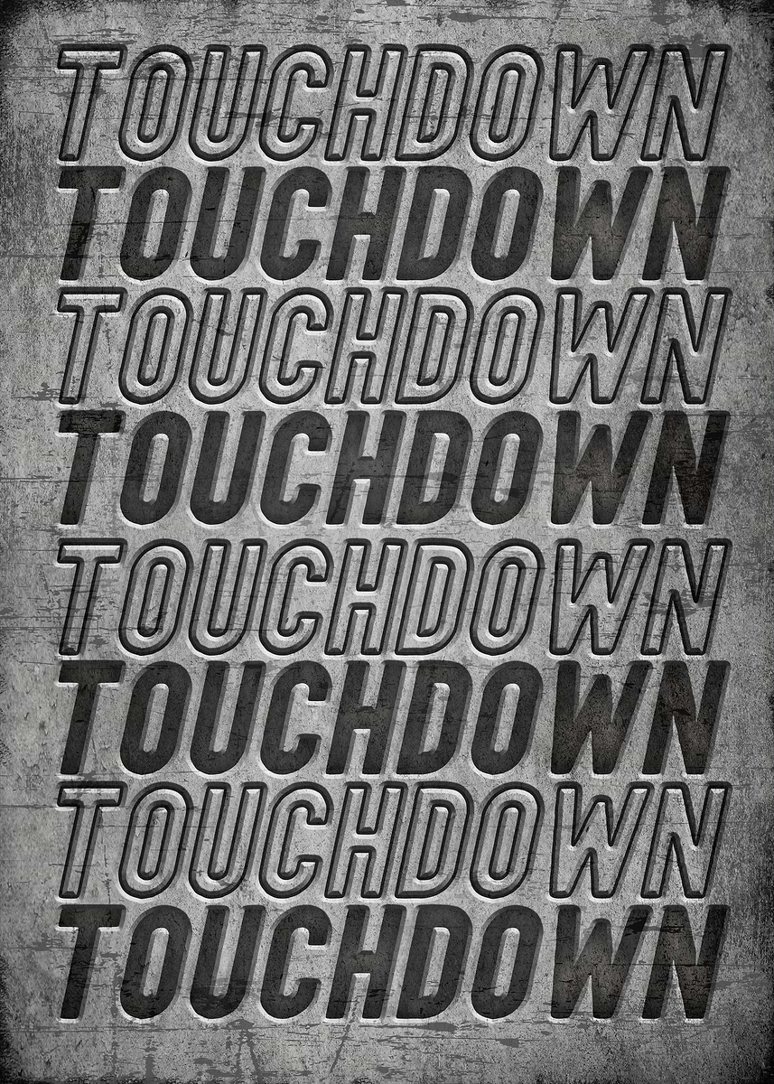 Touchdown Paint 'Touchdown Football' Poster, picture, metal print, paint by XandYart ...