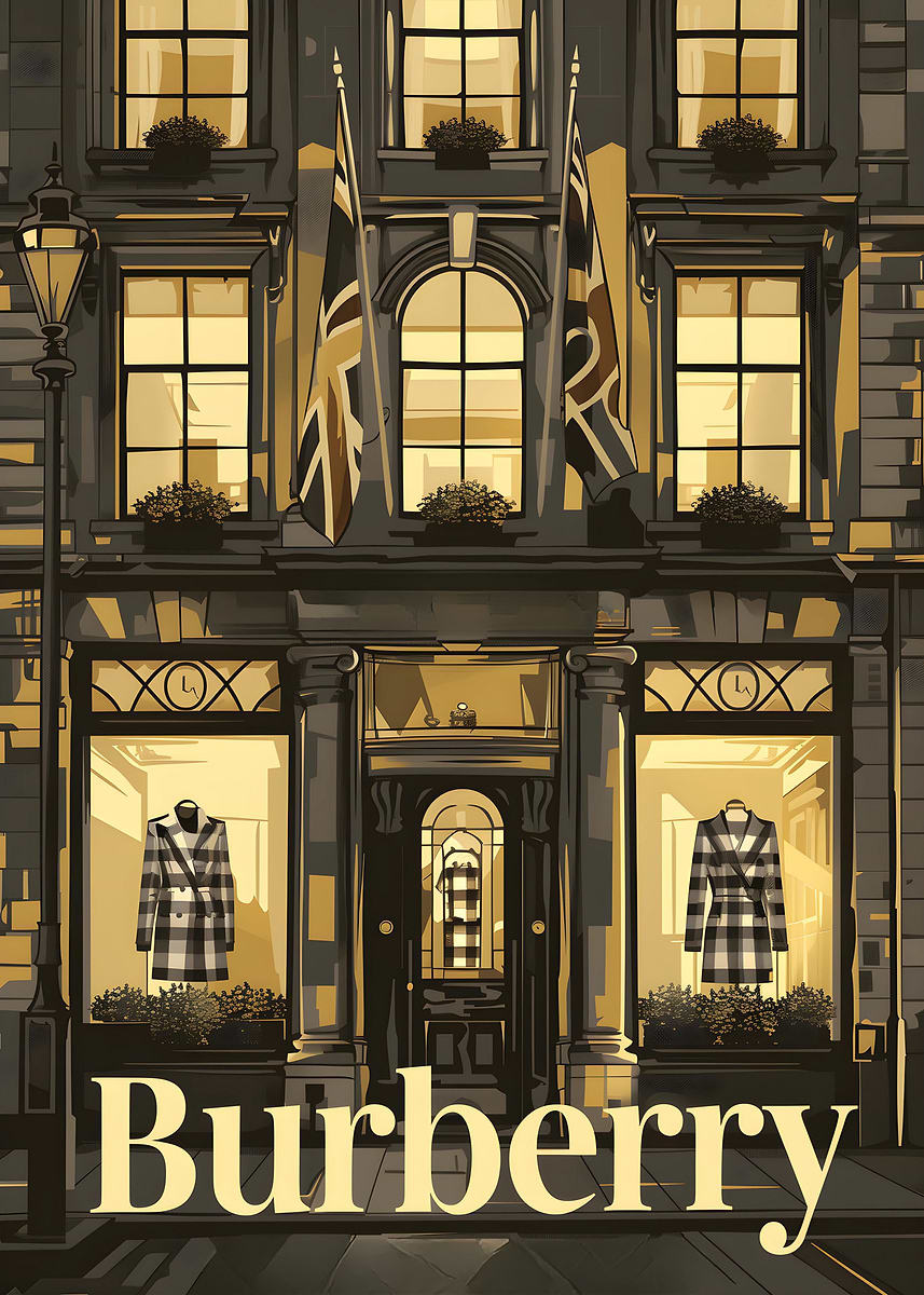 Burberry London ポストカードジーンズ他 4点セット Burberry London Elegance' Poster, picture, metal print, paint by