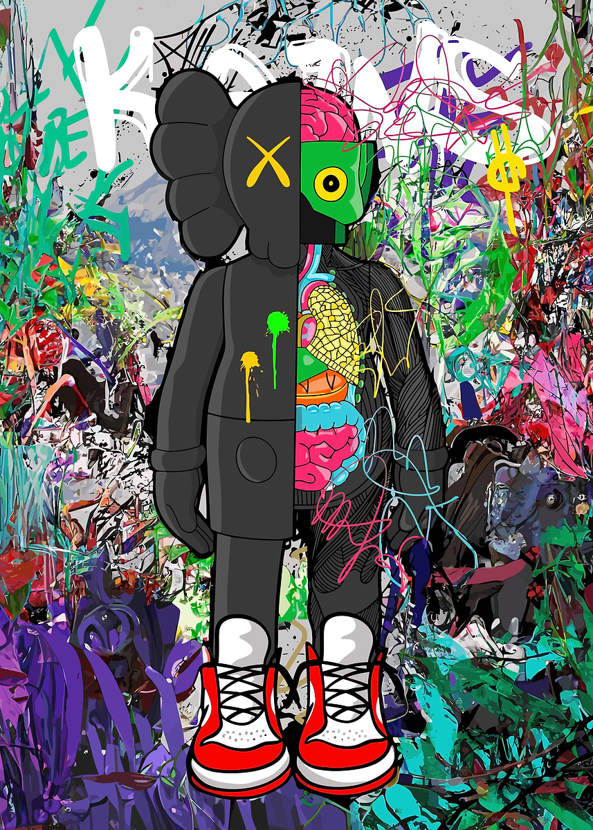 Kaws' Poster, picture, metal print, paint by F1 Super Car