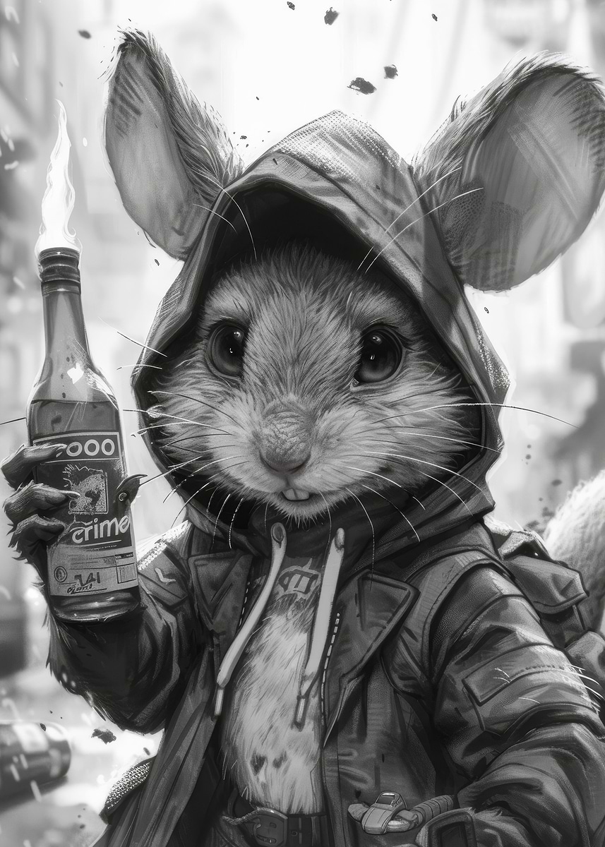 Mr Raton 'Mr Rat' Poster, picture, metal print, paint by Graphics GC | Displate
