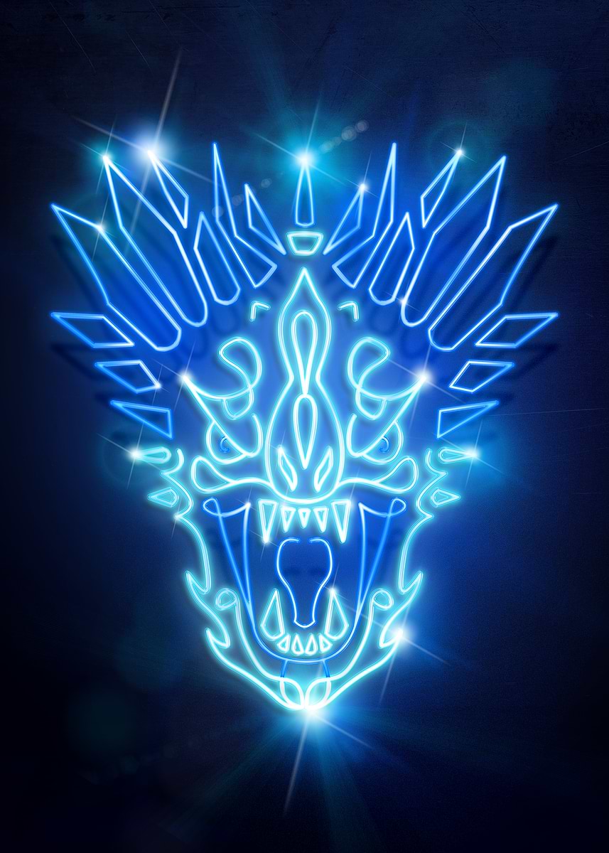 Shimo Neon Portrait' Poster, picture, metal print, paint by