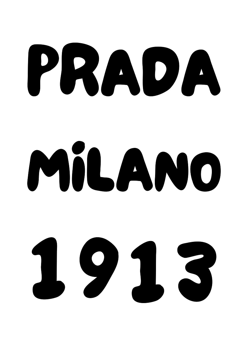 Prada Milano 1913' Poster, picture, metal print, paint by