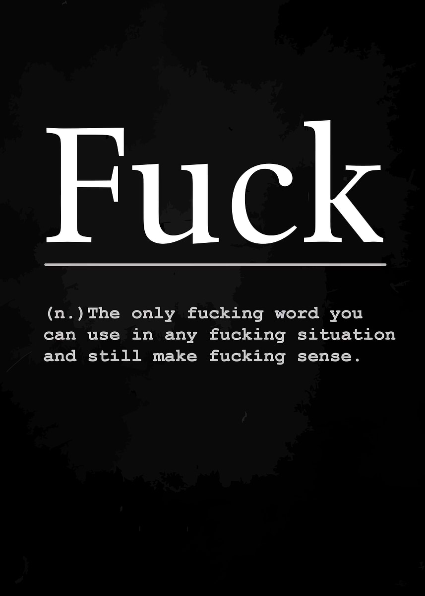 fuck-definition-poster-picture-metal-print-paint-by-richmoon
