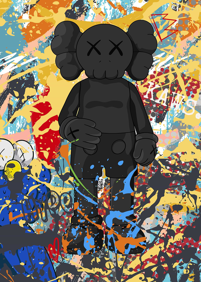 Kaws' Poster, picture, metal print, paint by Razu Matubbor | Displate