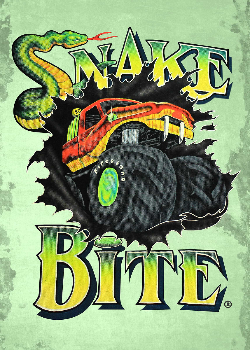 Monster Truck Graphic 8' Poster, picture, metal print, paint by