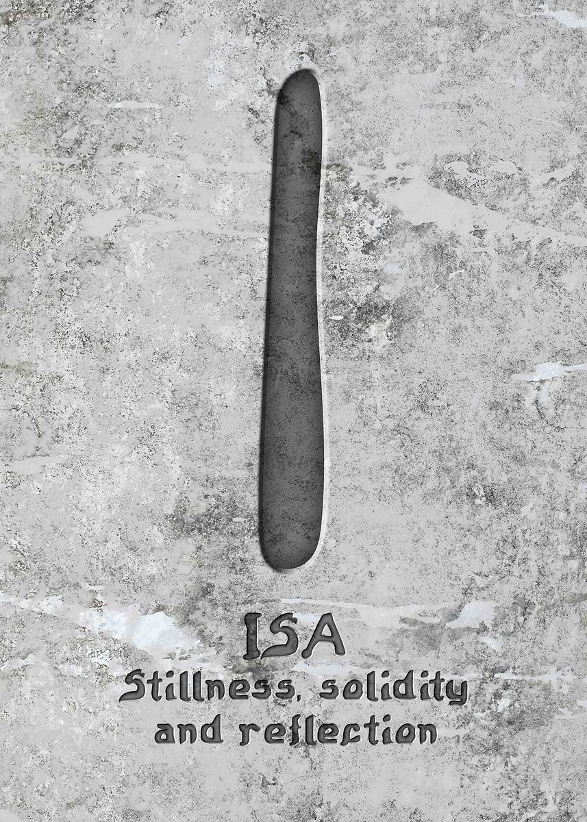 'Isa Rune Symbol' Poster, picture, metal print, paint by ...