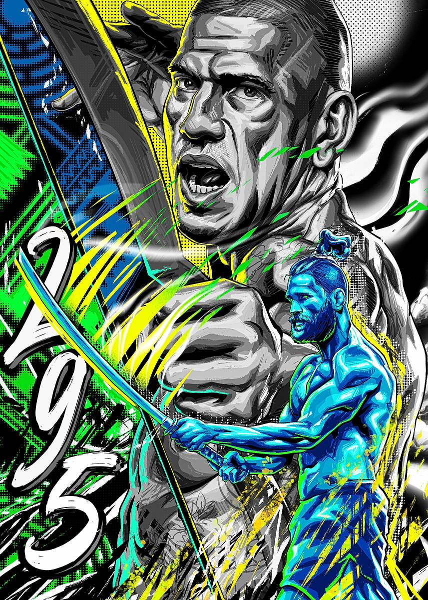 prochazka vs alex pereira' Poster, picture, metal print, paint by