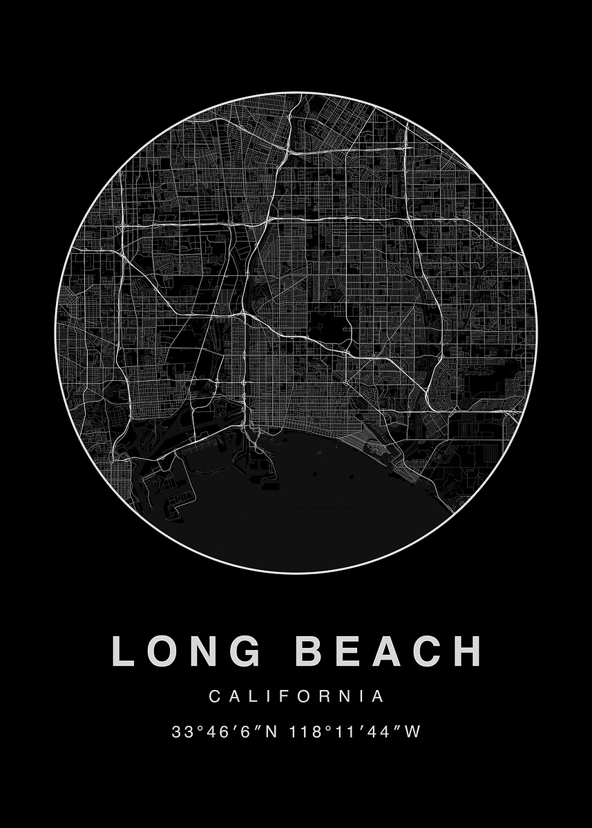 'Long Beach' Poster, picture, metal print, paint by Notorious ...