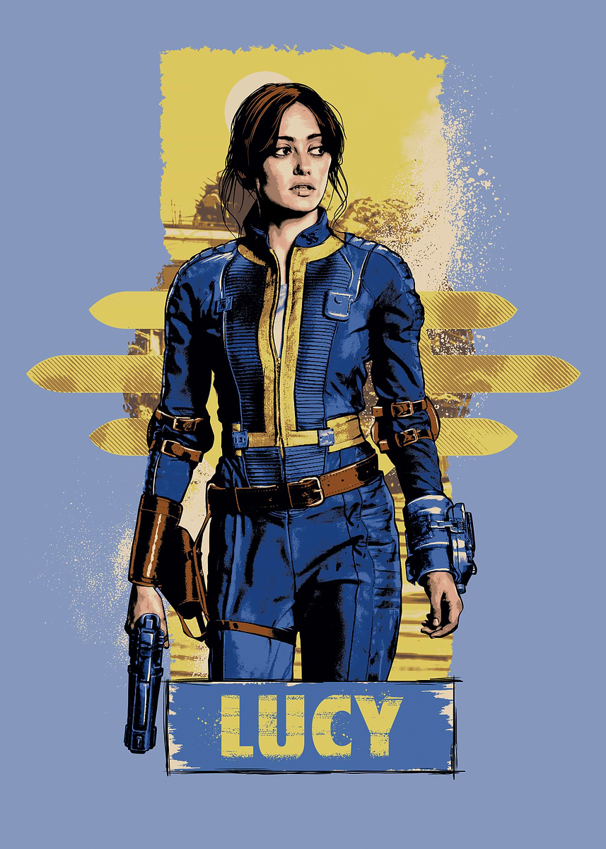 Displate Lucy portrait metal poster 中古