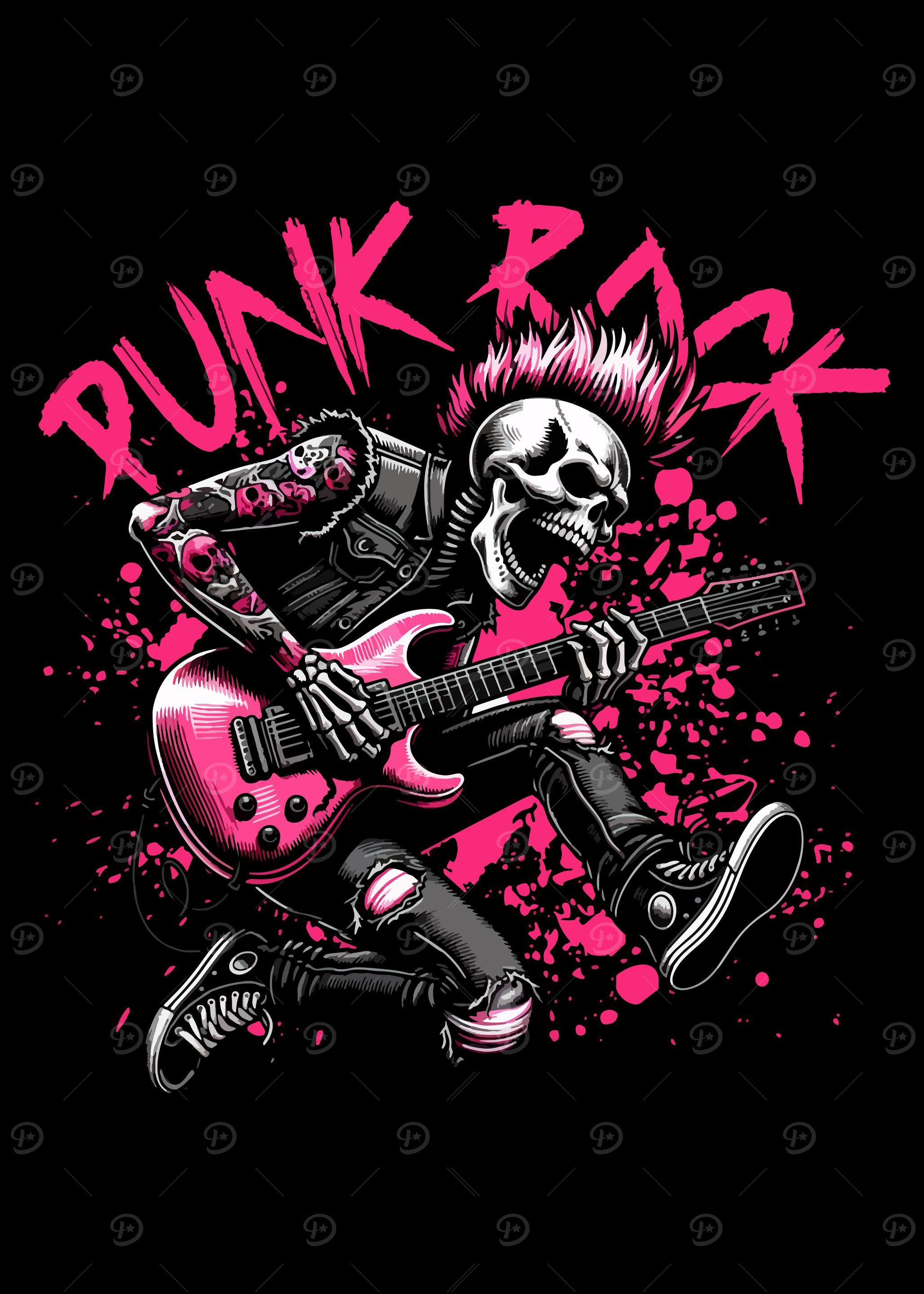 アート・デザイン・音楽 PUNK punk rock skull pop art' Poster, picture, metal print, paint