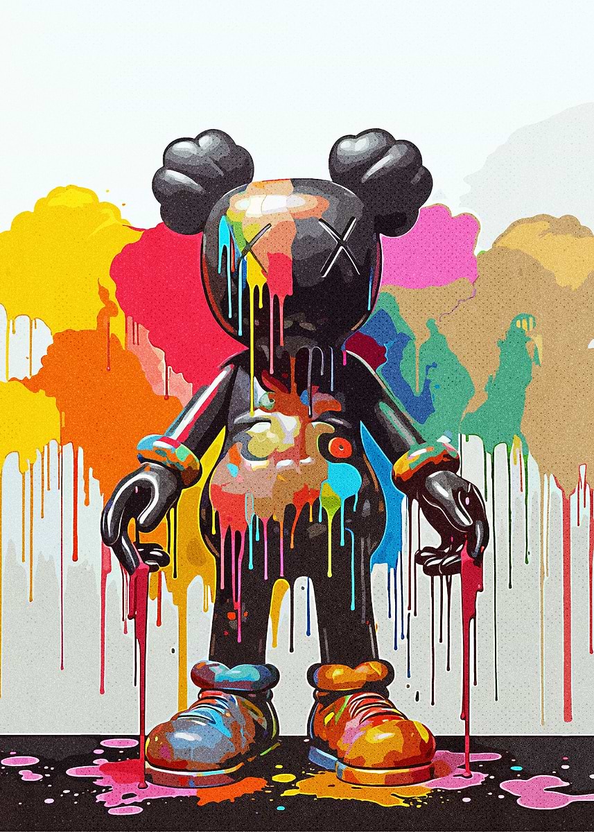 Artistic Paint Kaws ' Poster, picture, metal print, paint by Ammar