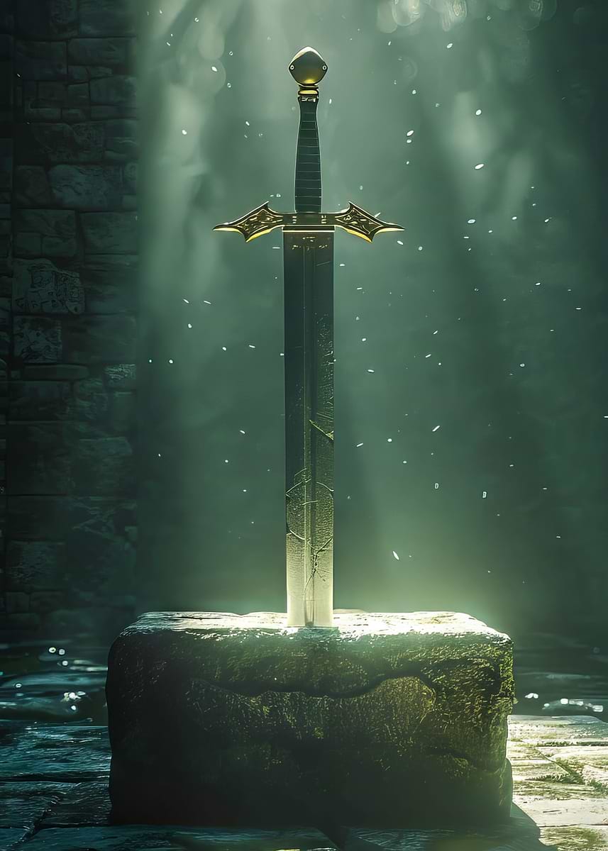 Excalibur' Poster, picture, metal print, paint by Vizio | Displate