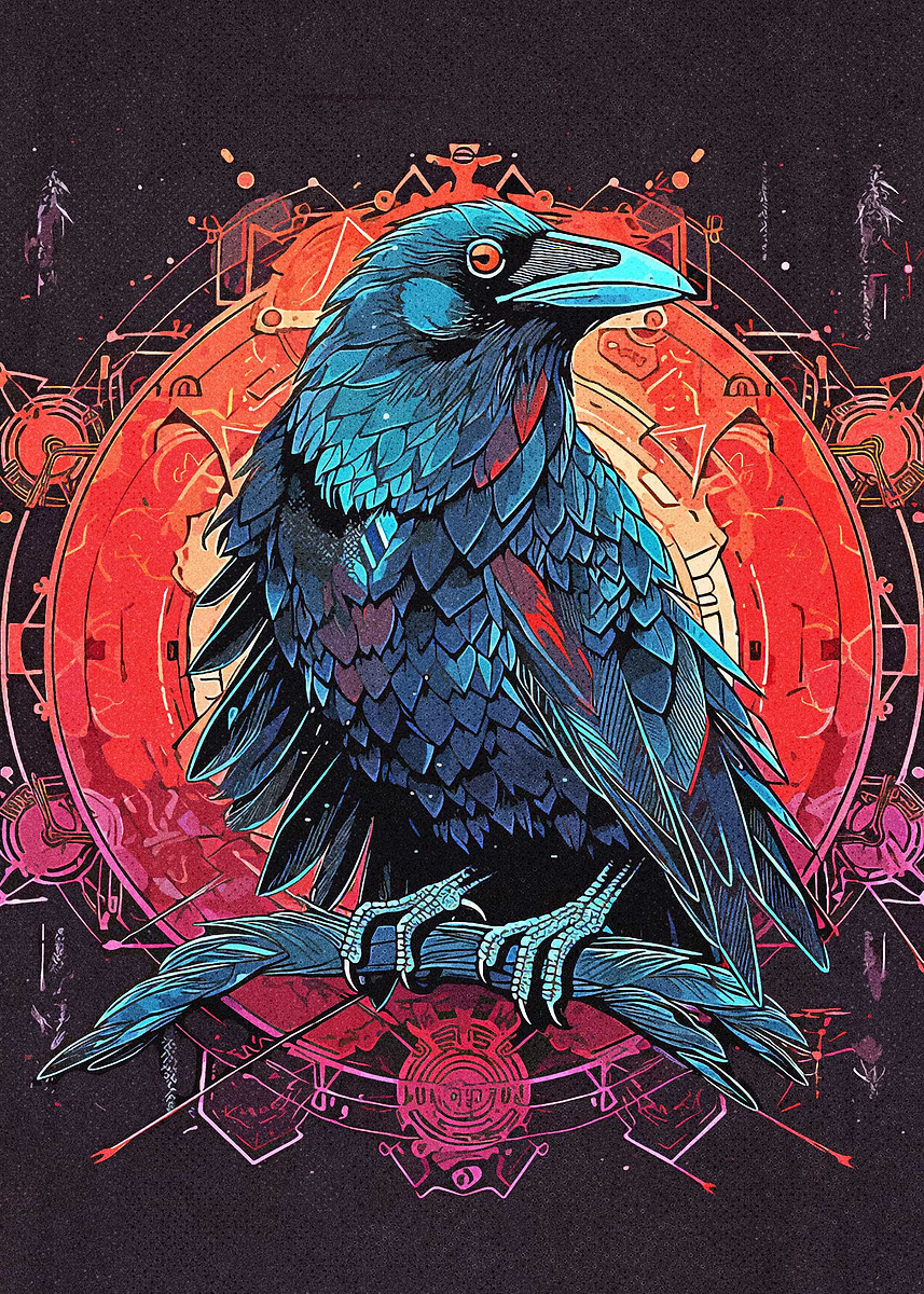 Fanth 'Crow Vector' Poster, picture, metal print, paint by Fanth | Displate