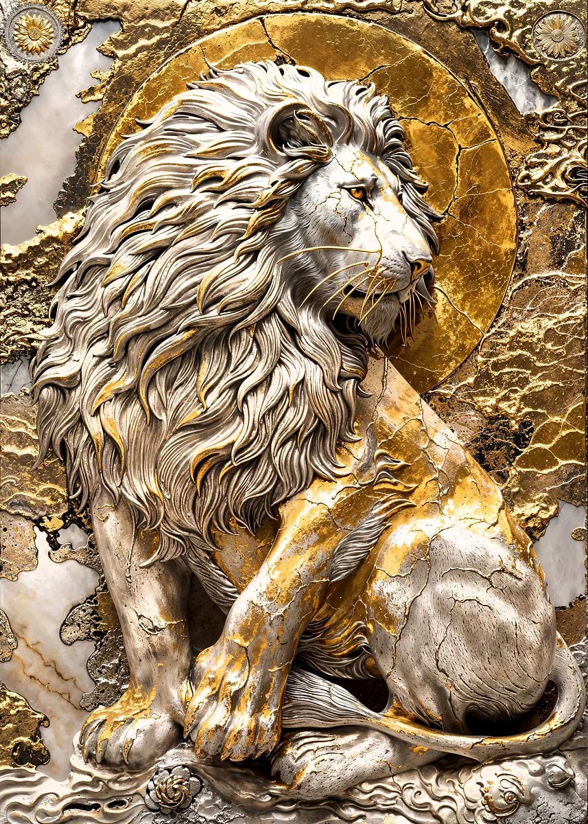 Noble Metal Monarch — from the Precious Metal Reforged collection, a Pixaverse metal print