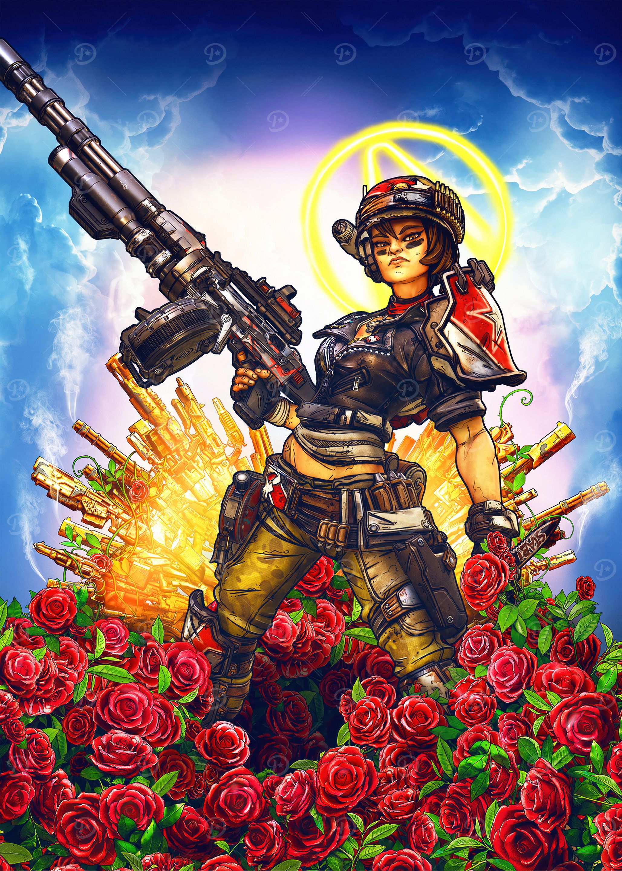Moze Roses' Poster, picture, metal print, paint by Borderlands