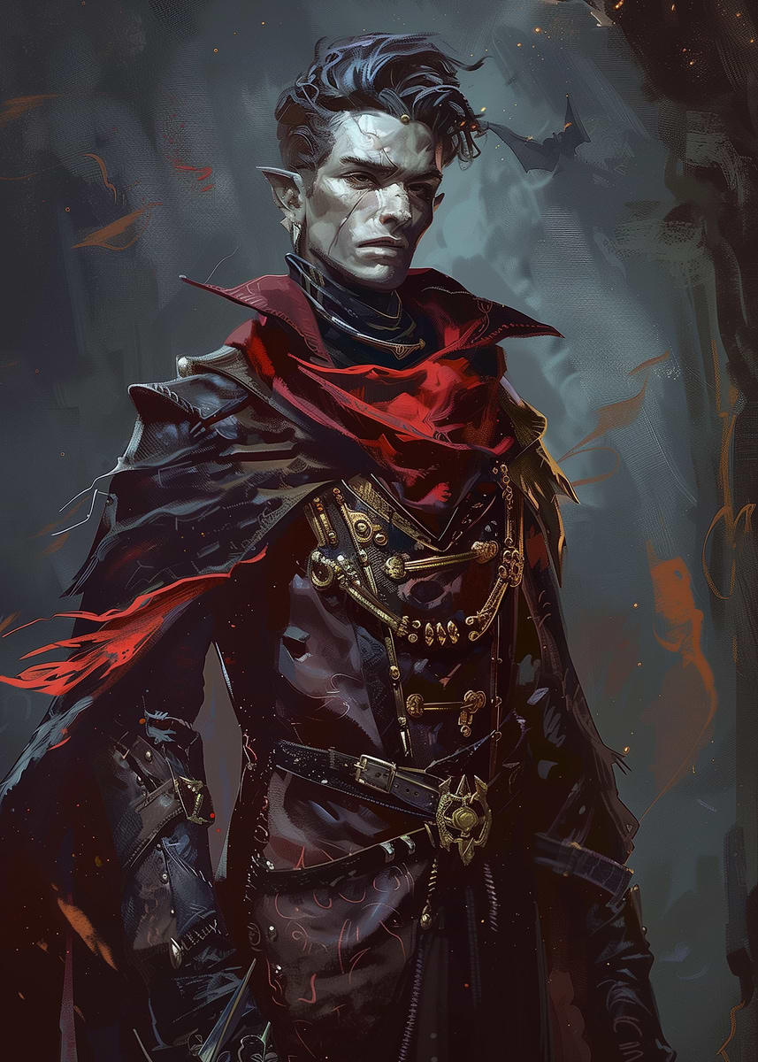 'Highborne Vampire' Poster, picture, metal print, paint by Iwoko | Displate