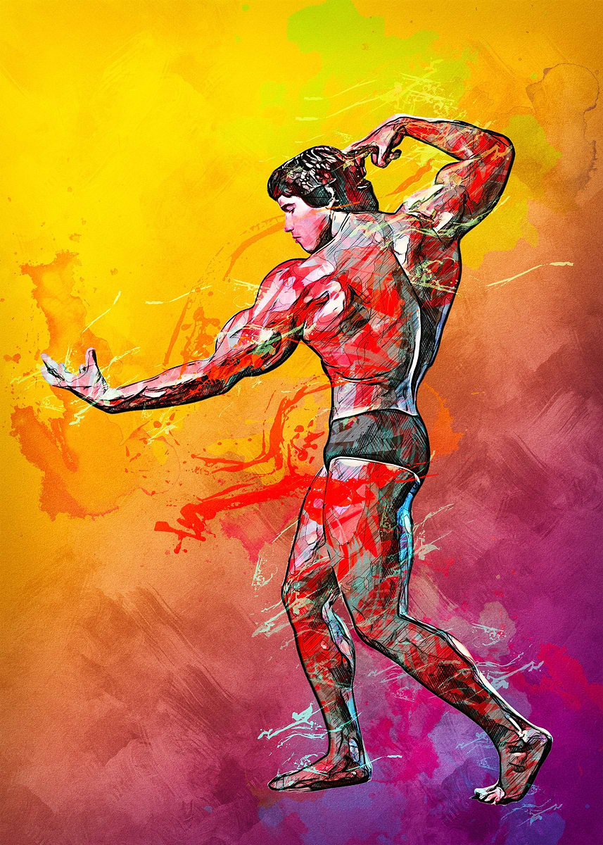 Arnold Schwarzenegger' Poster, picture, metal print, paint by