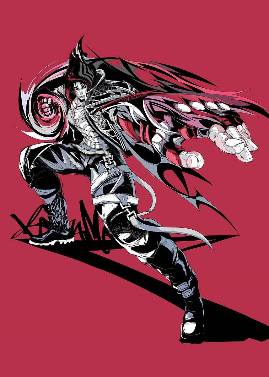 Jin Kazama' Poster, picture, metal print, paint by TEKKEN | Displate