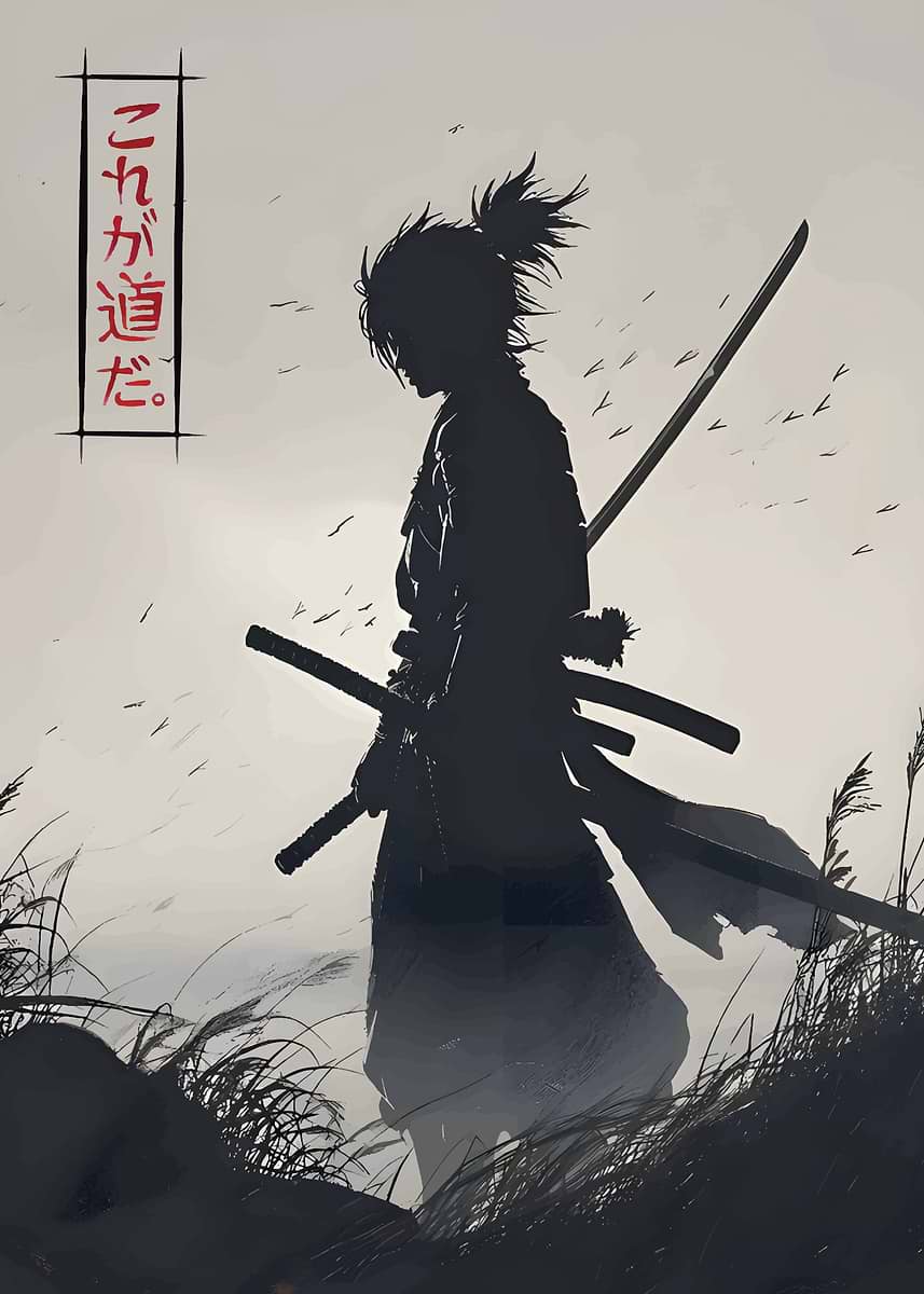 Samurai Warrior ' Poster, picture, metal print, paint by ALEX GREZ