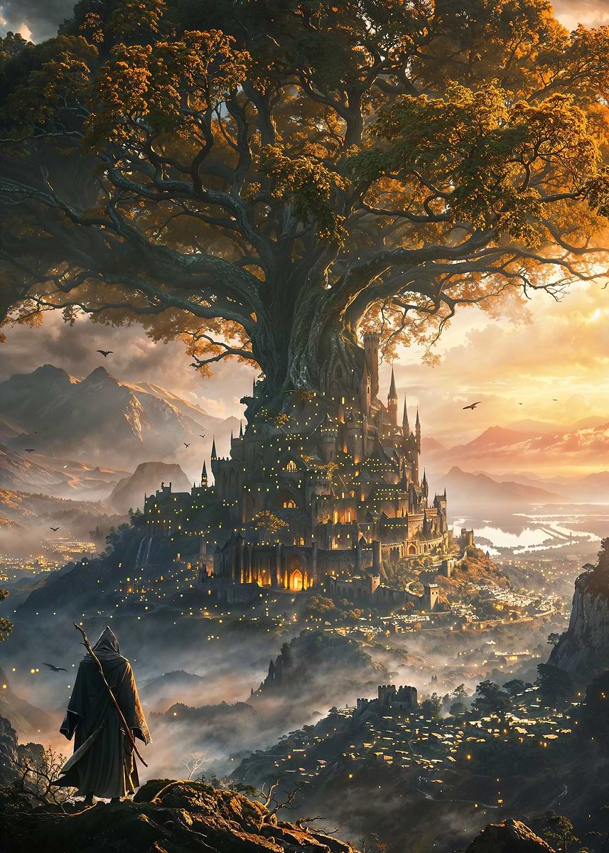 Kingdom of the Great Tree' Poster, picture, metal print, paint by