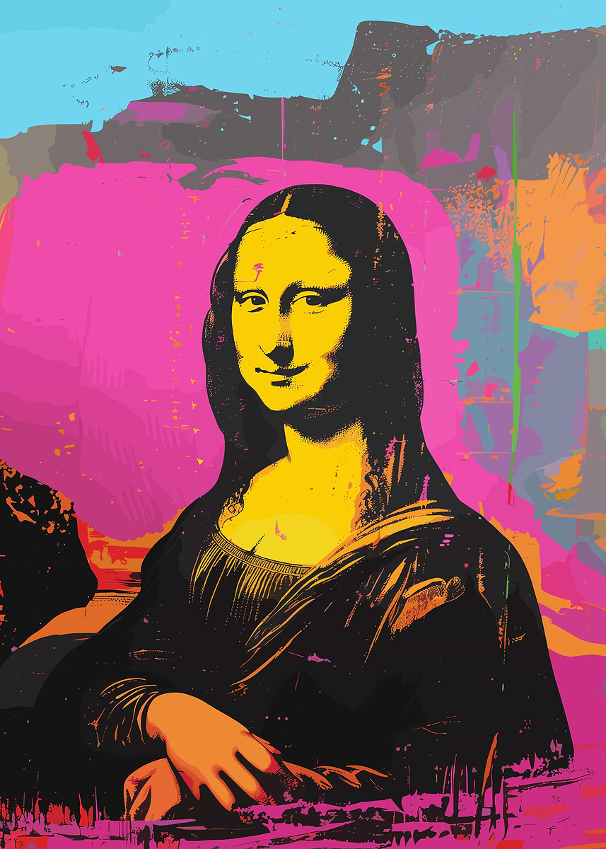 Mona Lisa Andy Warhol Art' Poster, picture, metal print, paint by