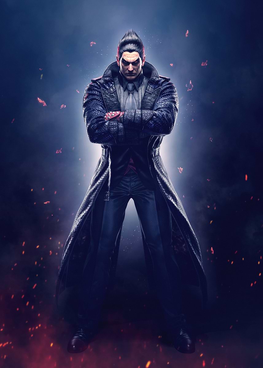 Kazuya Mishima' Poster, picture, metal print, paint by TEKKEN