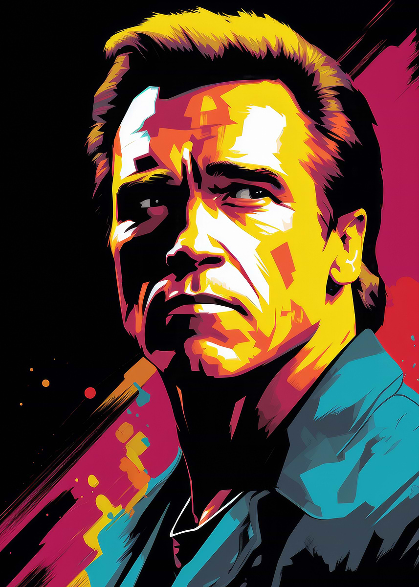 Arnold Schwarzenegger' Poster, picture, metal print, paint by