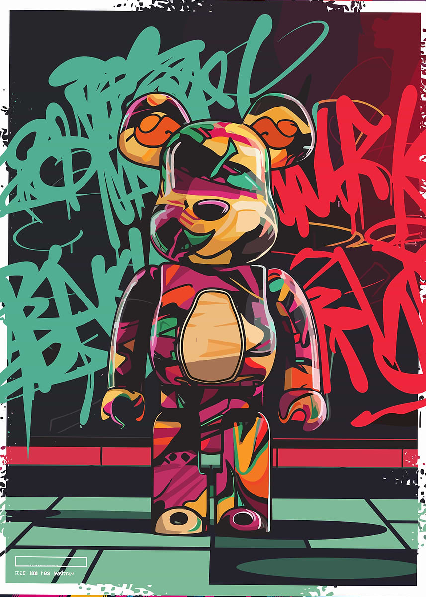 kaws オリジナルフェイク ポスター Hypebeast Kaws Wall Decor, Kaws Figure Poster, Graffitti