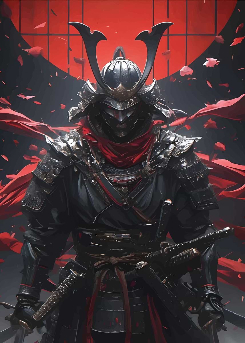 侍　samurai asesino　額装ポスター Amazon.com: ZXHYWYM Japanese Samurai Wall Art Black and