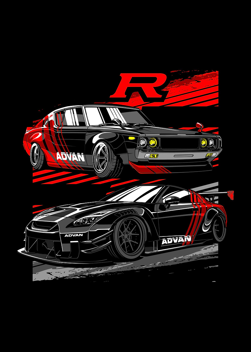 'r motors' Poster, picture, metal print, paint by Gab Fernando | Displate