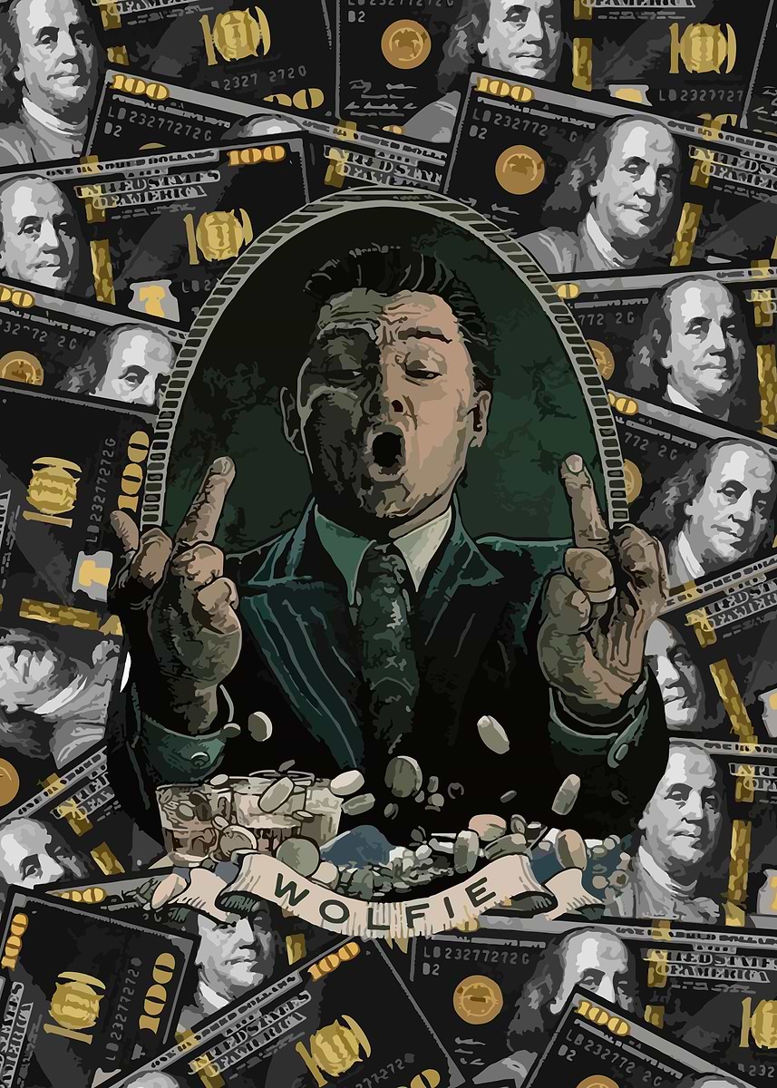 THE WOLF OF WALL STREET' Poster, picture, metal print, paint by
