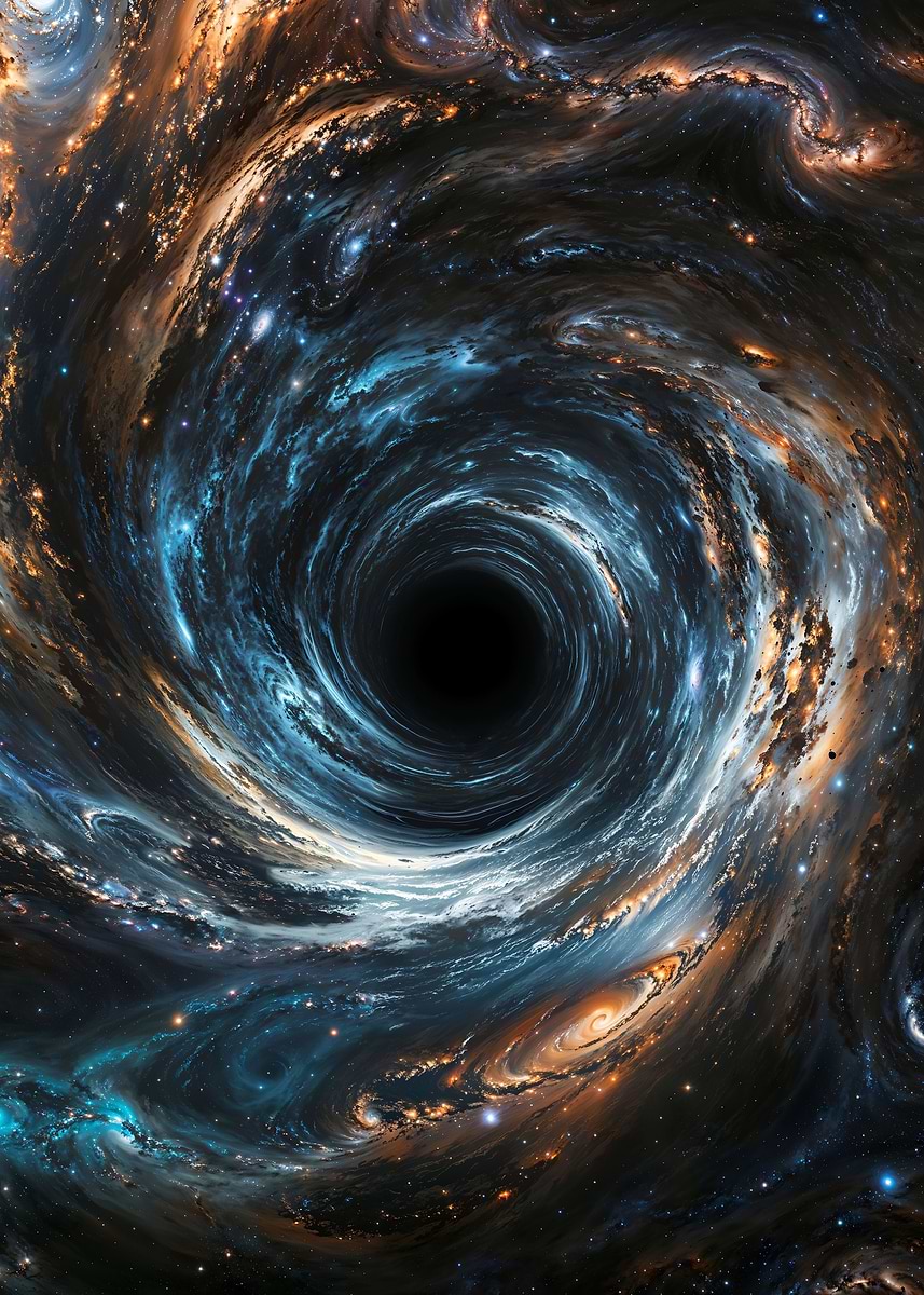 Galactic Maelstrom — from the Space Odyssey collection, a Pixaverse metal print