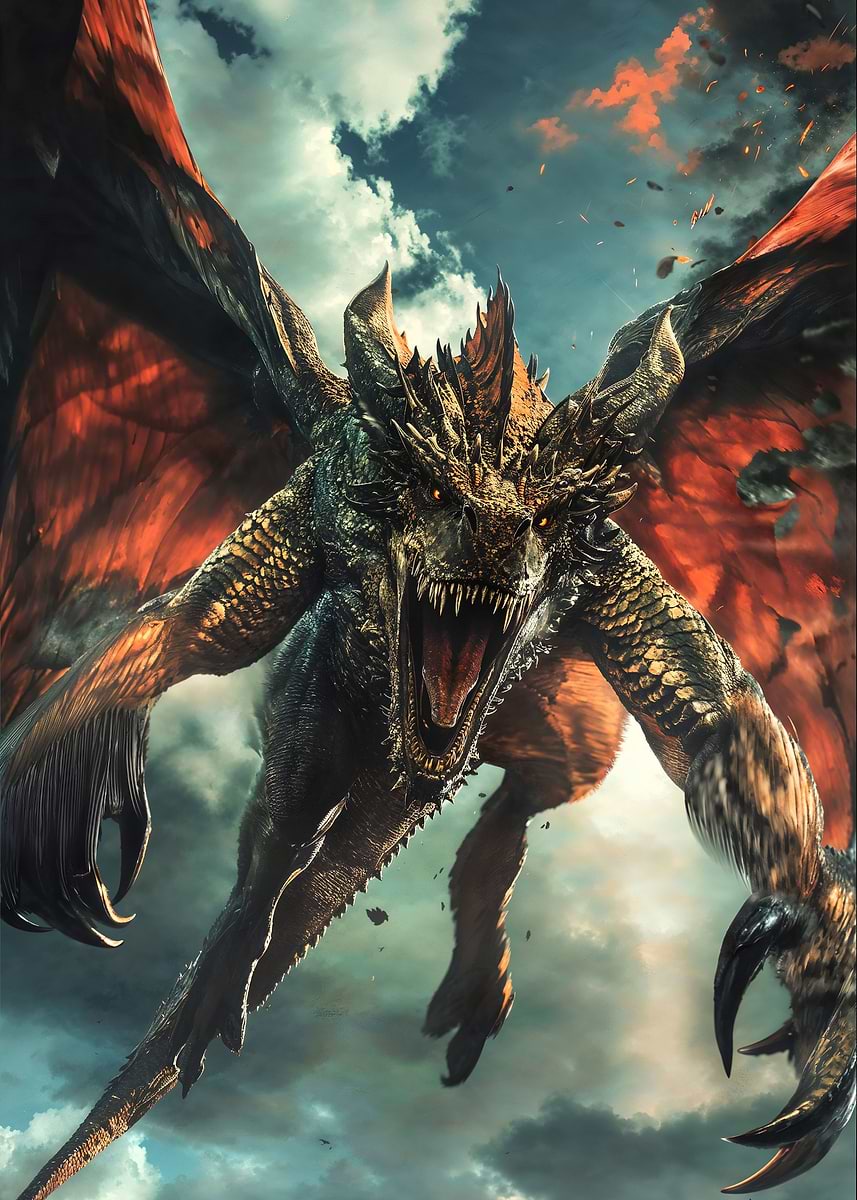 Wrath of the Dragon — from the Dragons Lair collection, a Pixaverse metal print