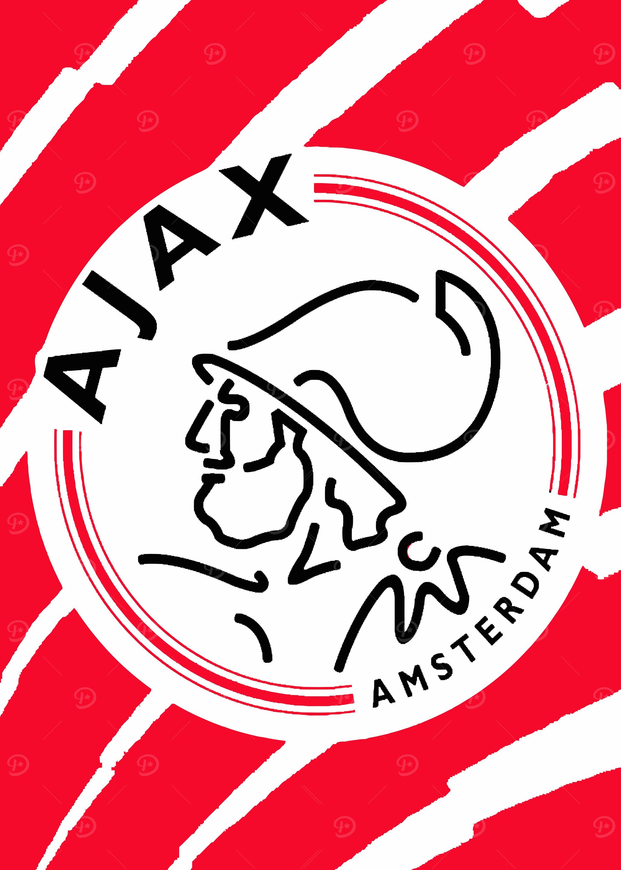 Ajax Amsterdam' Poster, picture, metal print, paint by KAL LAKAD
