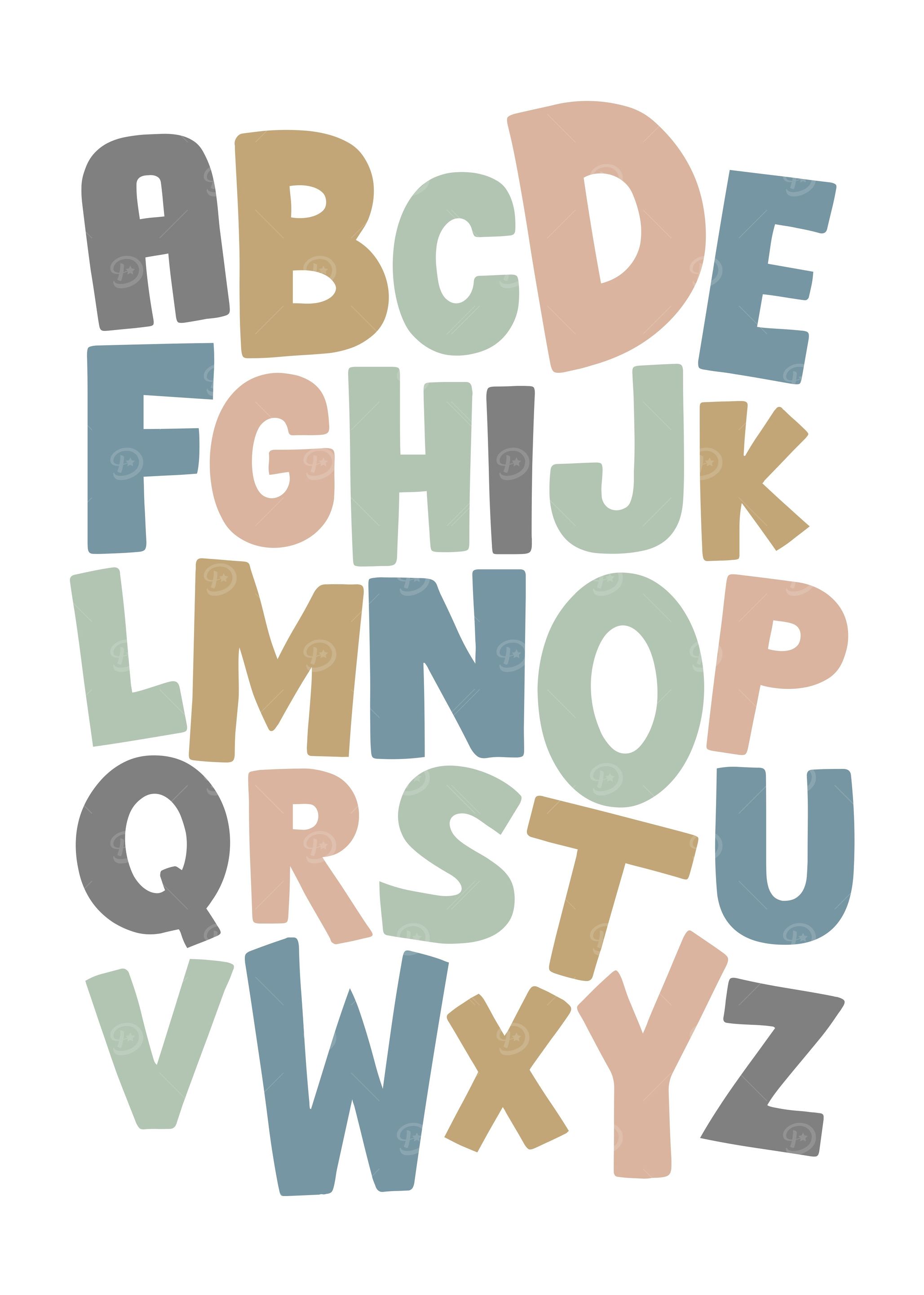 'abcd alphabet' Poster, picture, metal print, paint by Joko Tingkir ...
