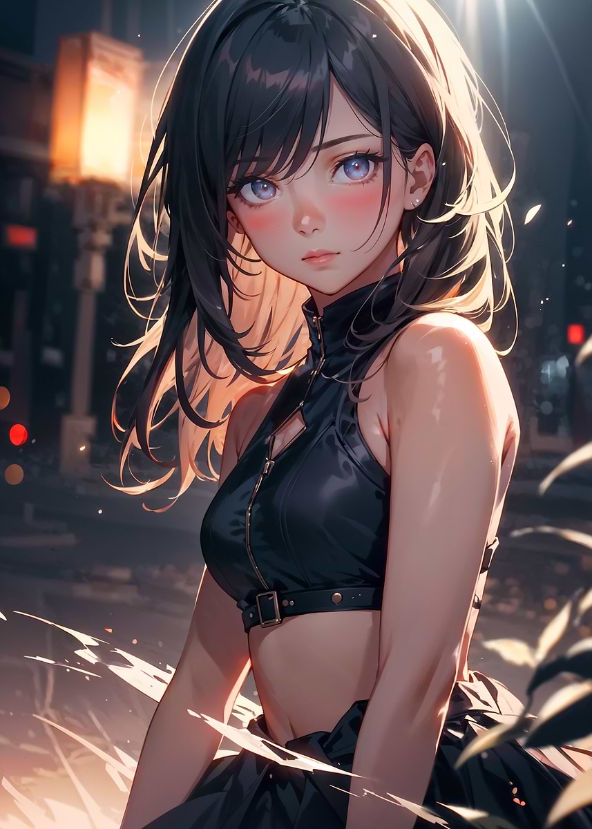 Anime girl Luna' Poster, picture, metal print, paint by Lukasz