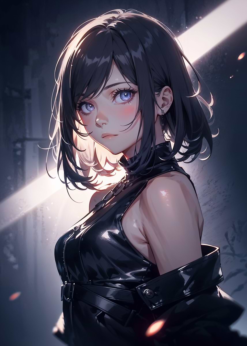 Anime girl' Poster, picture, metal print, paint by Lukasz Kobylka