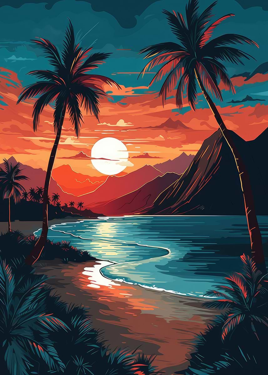 Sunset Beach　ART 701f3f32ff2e963905735ad830a297